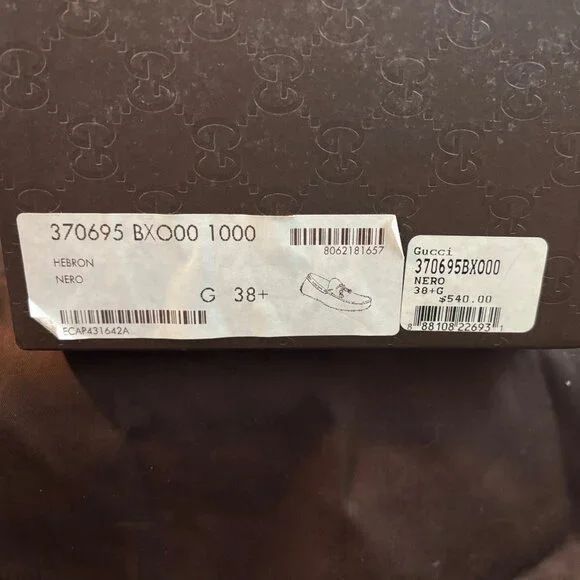 GUCCI HEBRON NERO Leather Bamboo Loafers - Size 8 1/2 (8.5) - Black. - Picture 9 of 9